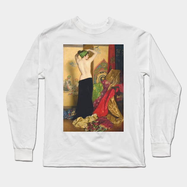 Pomps And Vanities by John Collier Long Sleeve T-Shirt by Classic Art Stall